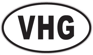 VHG - 3 Letter Initials Oval Magnet