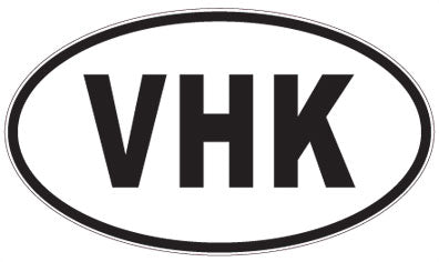 VHK - 3 Letter Initials Oval Magnet