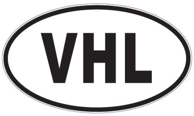 VHL - 3 Letter Initials Oval Magnet