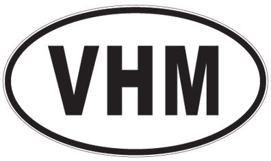 VHM - 3 Letter Initials Oval Magnet