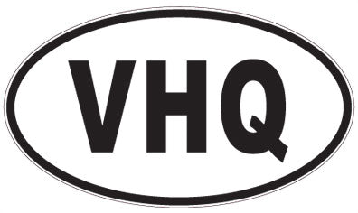 VHQ - 3 Letter Initials Oval Magnet