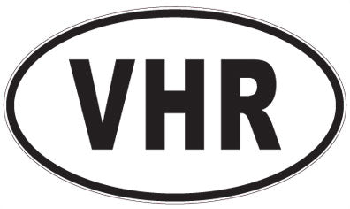 VHR - 3 Letter Initials Oval Magnet