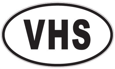 VHS - 3 Letter Initials Oval Magnet