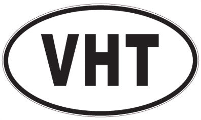 VHT - 3 Letter Initials Oval Magnet