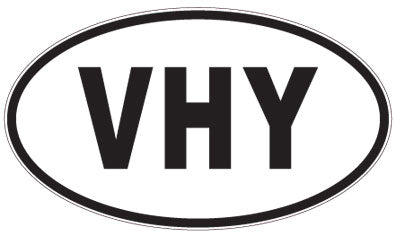 VHY - 3 Letter Initials Oval Magnet