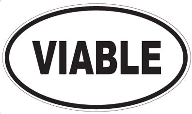 VIABLE - Oval Sticker