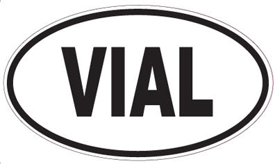 VIAL - Oval Sticker