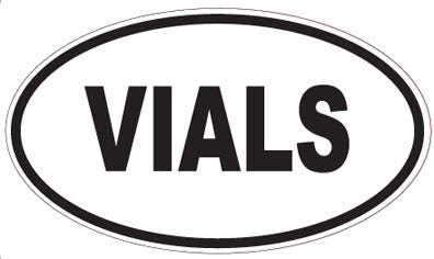 VIALS - Oval Sticker