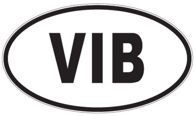 VIB - 3 Letter Initials Oval Magnet