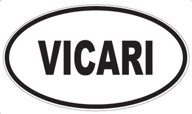 VICARI - Oval Sticker