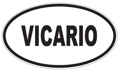VICARIO - Oval Sticker