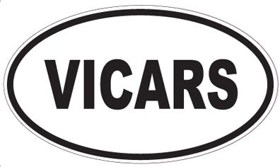 VICARS - Oval Sticker