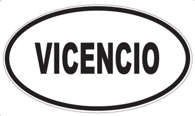 VICENCIO - Oval Sticker