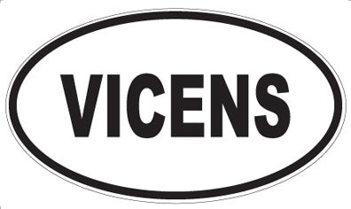 VICENS - Oval Sticker