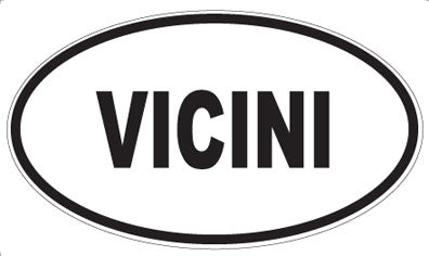 VICINI - Oval Sticker