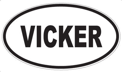 VICKER - Oval Sticker