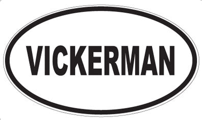 VICKERMAN - Oval Sticker