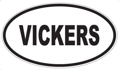 VICKERS - Oval Sticker