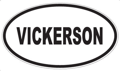 VICKERSON - Oval Sticker