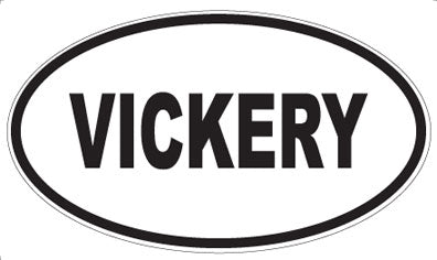 VICKERY - Oval Sticker
