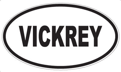 VICKREY - Oval Sticker