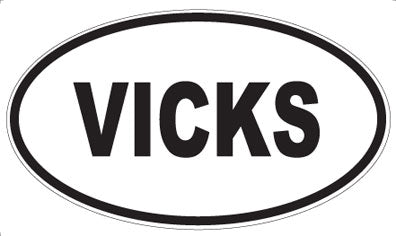 VICKS - Oval Sticker