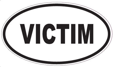 VICTIM - Oval Sticker