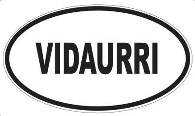 VIDAURRI - Oval Sticker