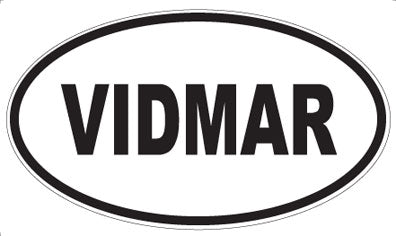 VIDMAR - Oval Sticker