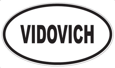 VIDOVICH - Oval Sticker