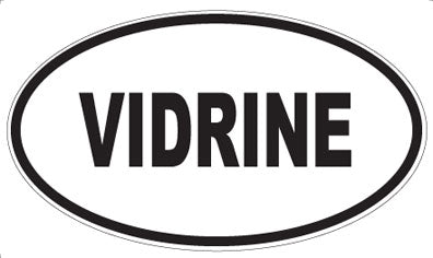 VIDRINE - Oval Sticker