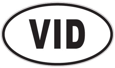VID - 3 Letter Initials Oval Magnet