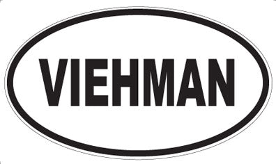 VIEHMAN - Oval Sticker