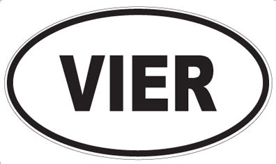 VIER - Oval Sticker