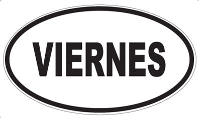VIERNES - Oval Sticker