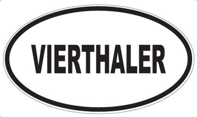 VIERTHALER - Oval Sticker