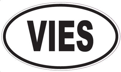 VIES - Oval Sticker
