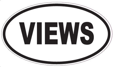 VIEWS - Oval Sticker