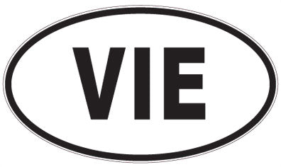 VIE - 3 Letter Initials Oval Magnet