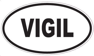 VIGIL - Oval Magnet
