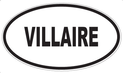 VILLAIRE - Oval Sticker