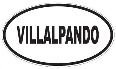 VILLALPANDO - Oval Sticker