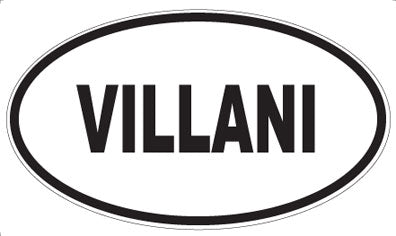 VILLANI - Oval Sticker
