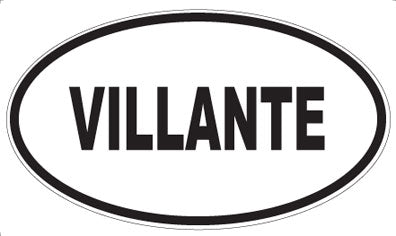 VILLANTE - Oval Sticker