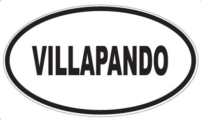 VILLAPANDO - Oval Sticker