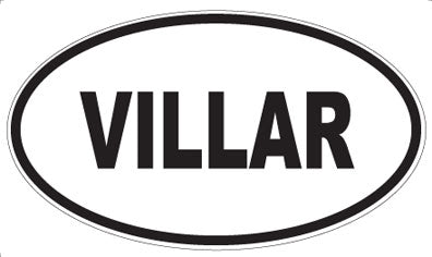 VILLAR - Oval Sticker