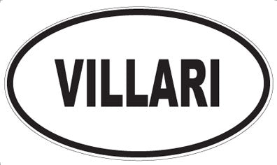 VILLARI - Oval Sticker