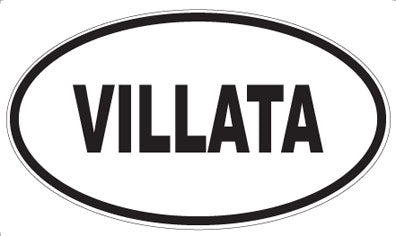 VILLATA - Oval Sticker