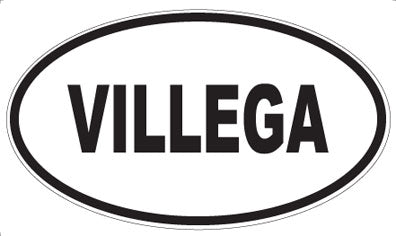 VILLEGA - Oval Sticker