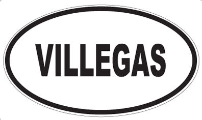 VILLEGAS - Oval Sticker